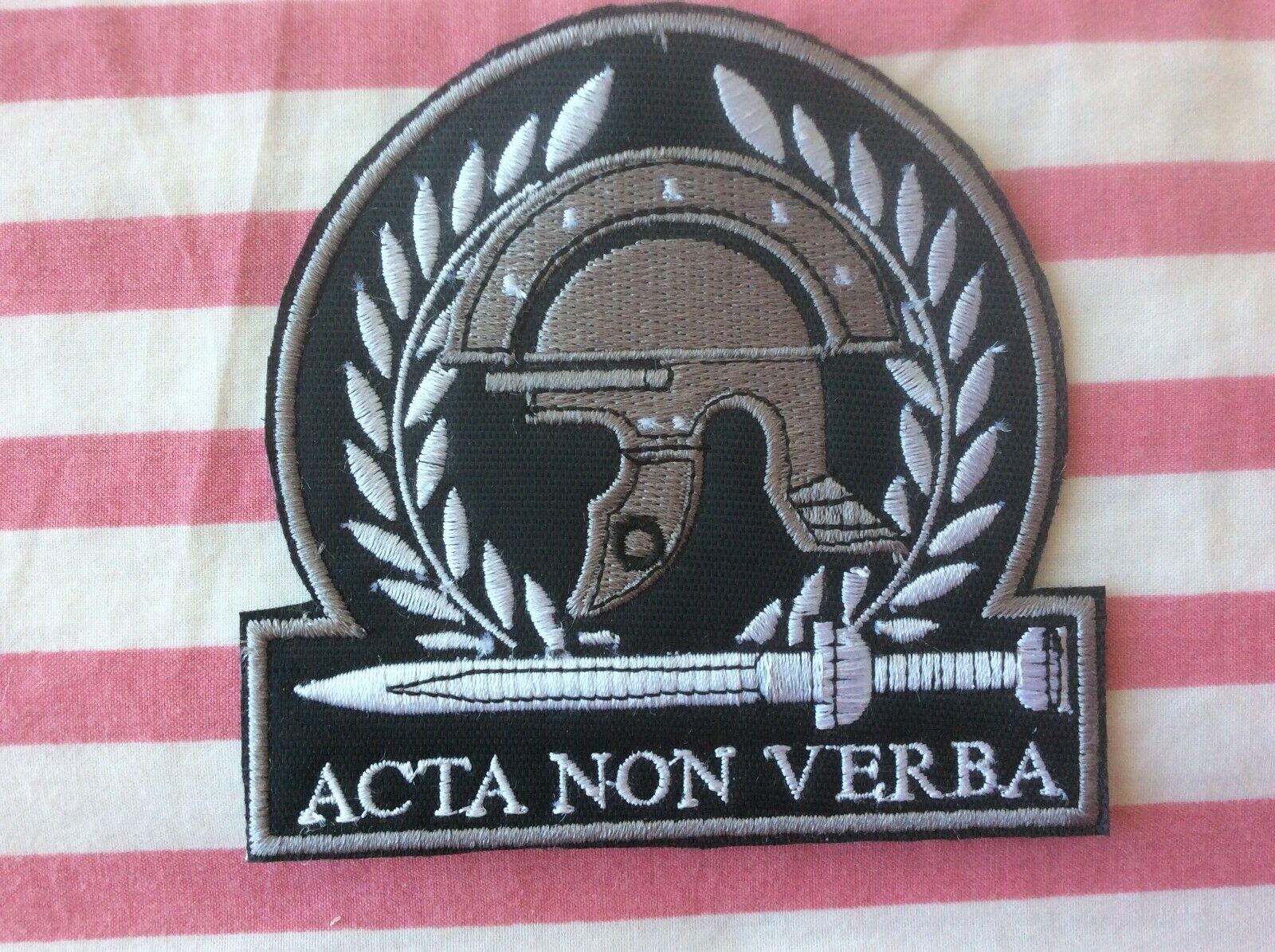 Patch Acta non Verba Action not Words Roman Empire Roma Rome Latin Phrases