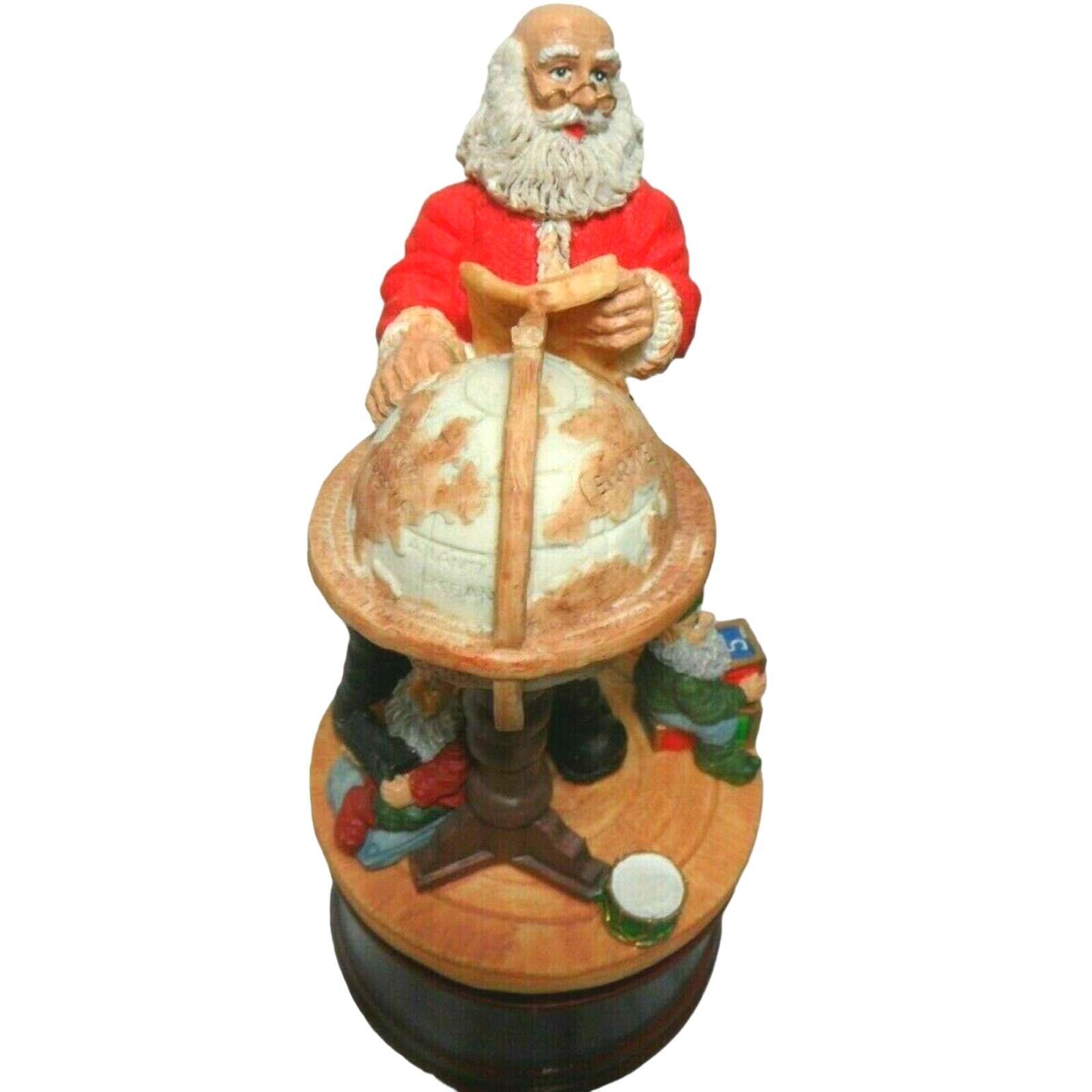Seymour Mann The Christmas Collectibles Santa Traveler Globe Music Box Vintage