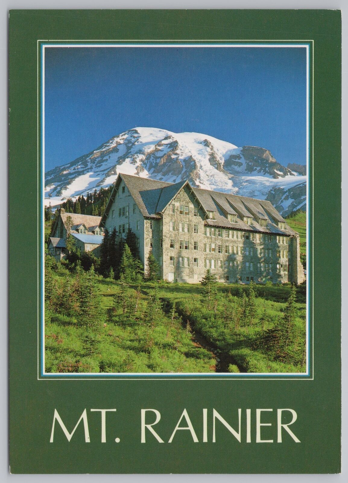 Mt Rainier National Park Washington~Paradise Inn~Continental Postcard