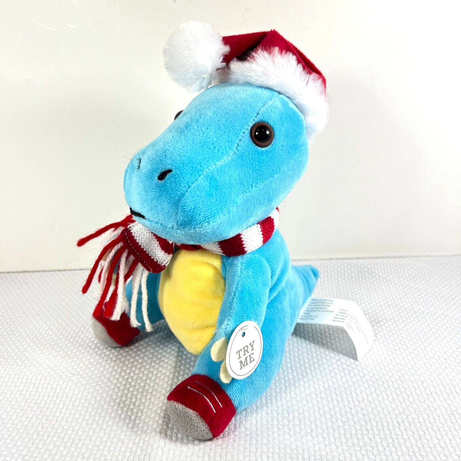 Gemmy Animated Blue Dinosaur Christmas 10\