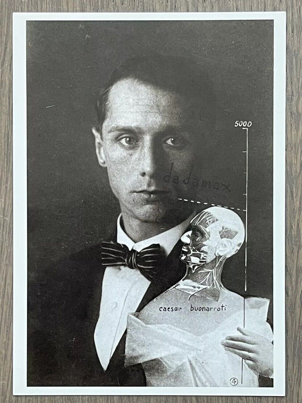 SALE Super RARE Max Ernst, self-portrait 1920, Vintage Postcard
