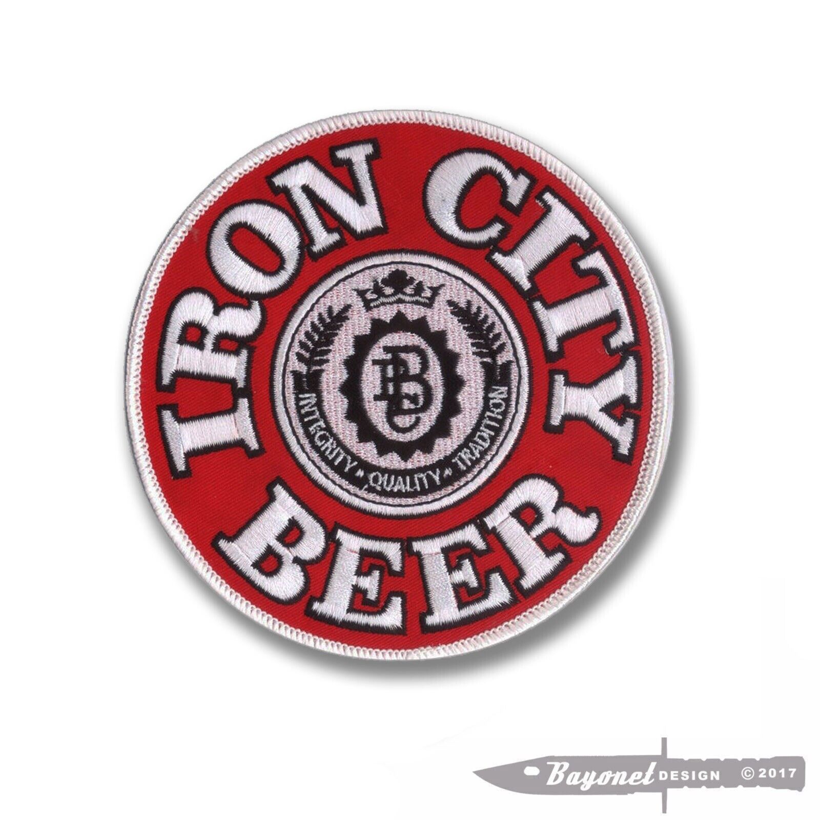 Pittsburgh Iron City embroidered patch - Wax Backed -  4 3/4\