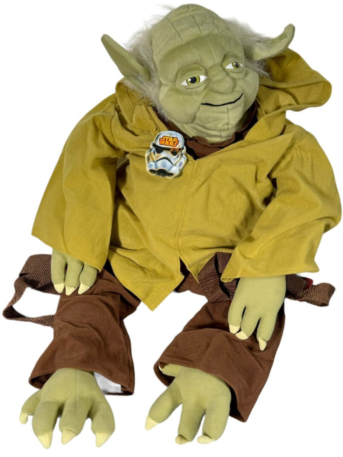 RARE Disney Parks Star Wars Yoda Backpack Buddies Plush 24” NWT