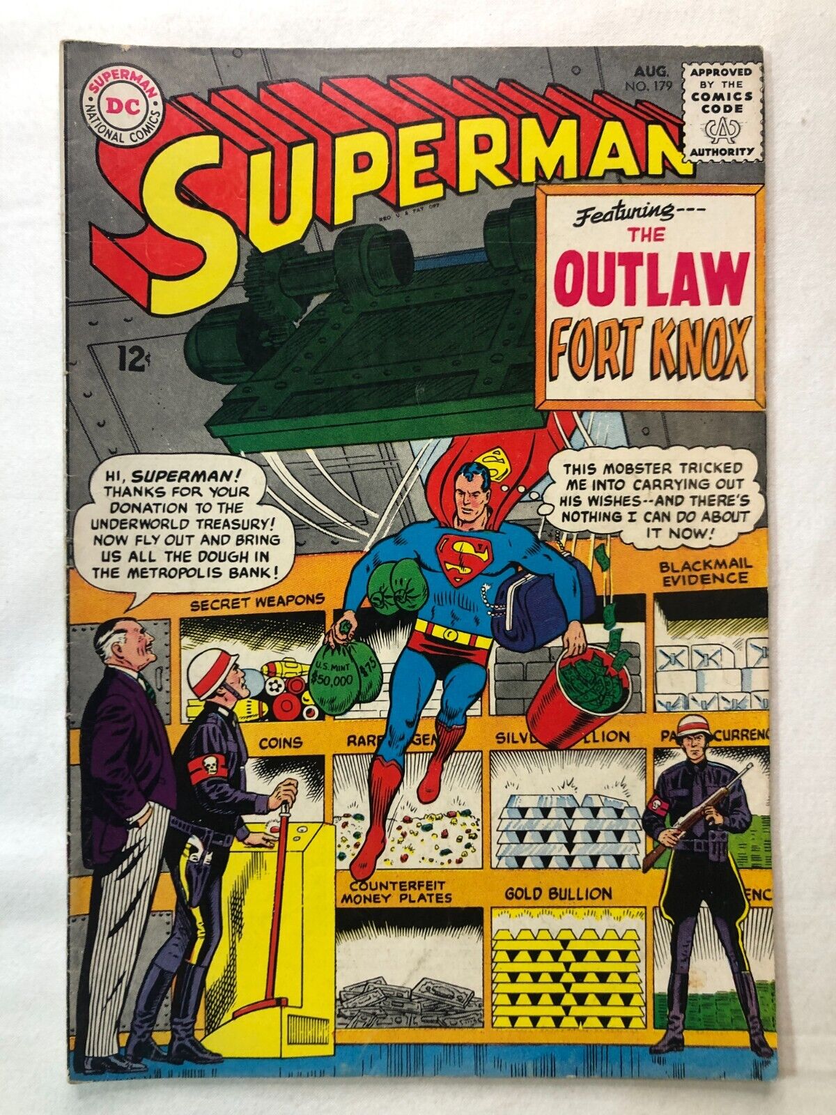 Superman #179 August 1965 Vintage Silver Age DC Comics Collectible