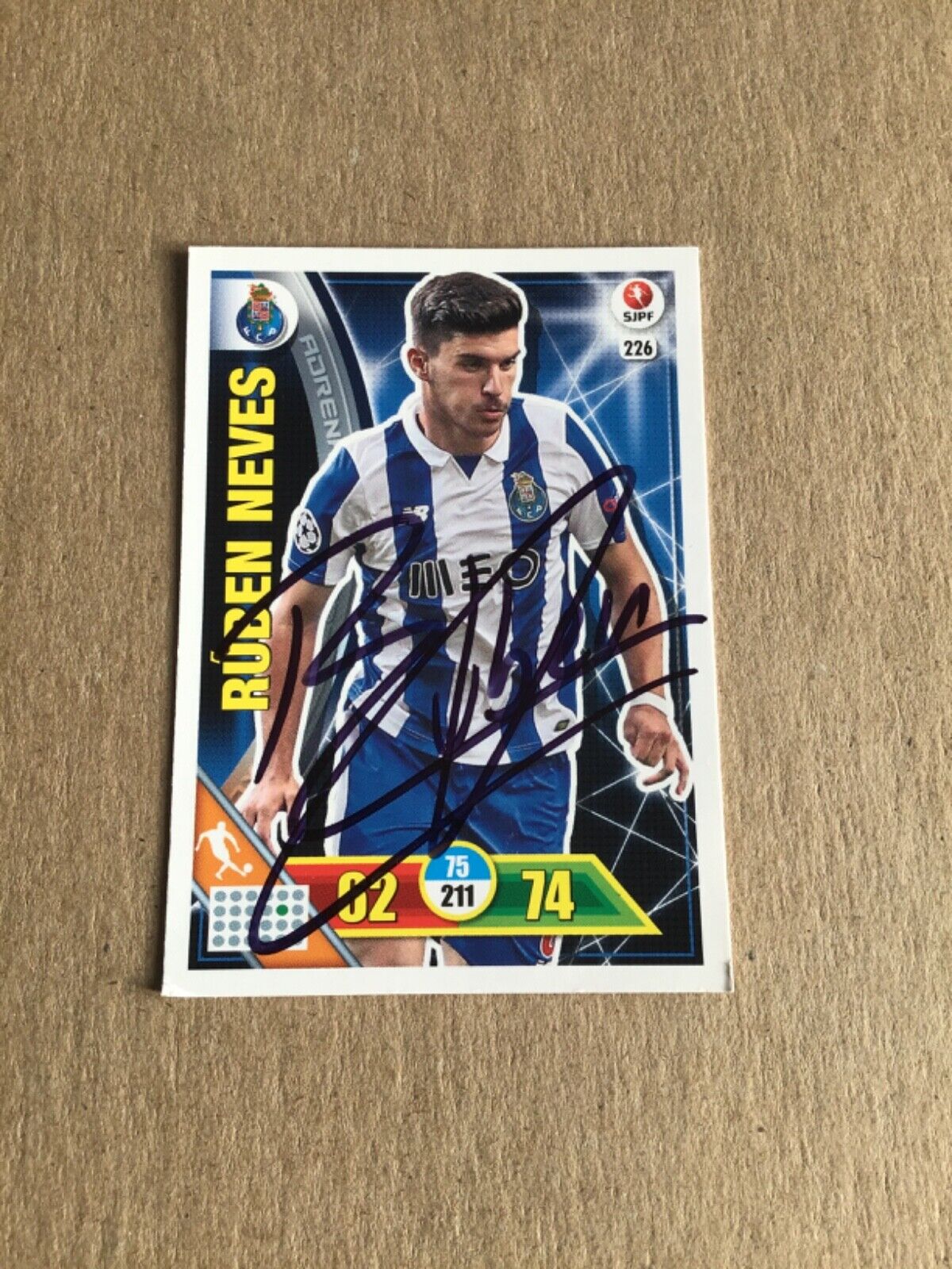 Ruben Neves, Portugal 🇵🇹 FC Porto Trading Card hand signed
