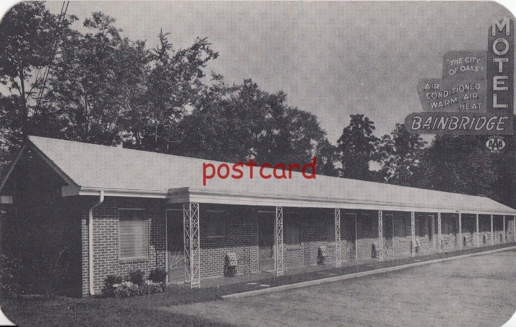 c1950/60\'s BAINBRIDGE MOTEL GA, G.H. Dollar & J.A. Overton, Owners, City of Oaks