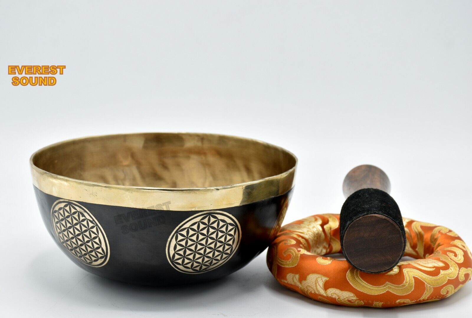 9 inch flower of life bowl-Deep Relaxin Sound Vibrations Bowl-Handmade Yoga Bowl