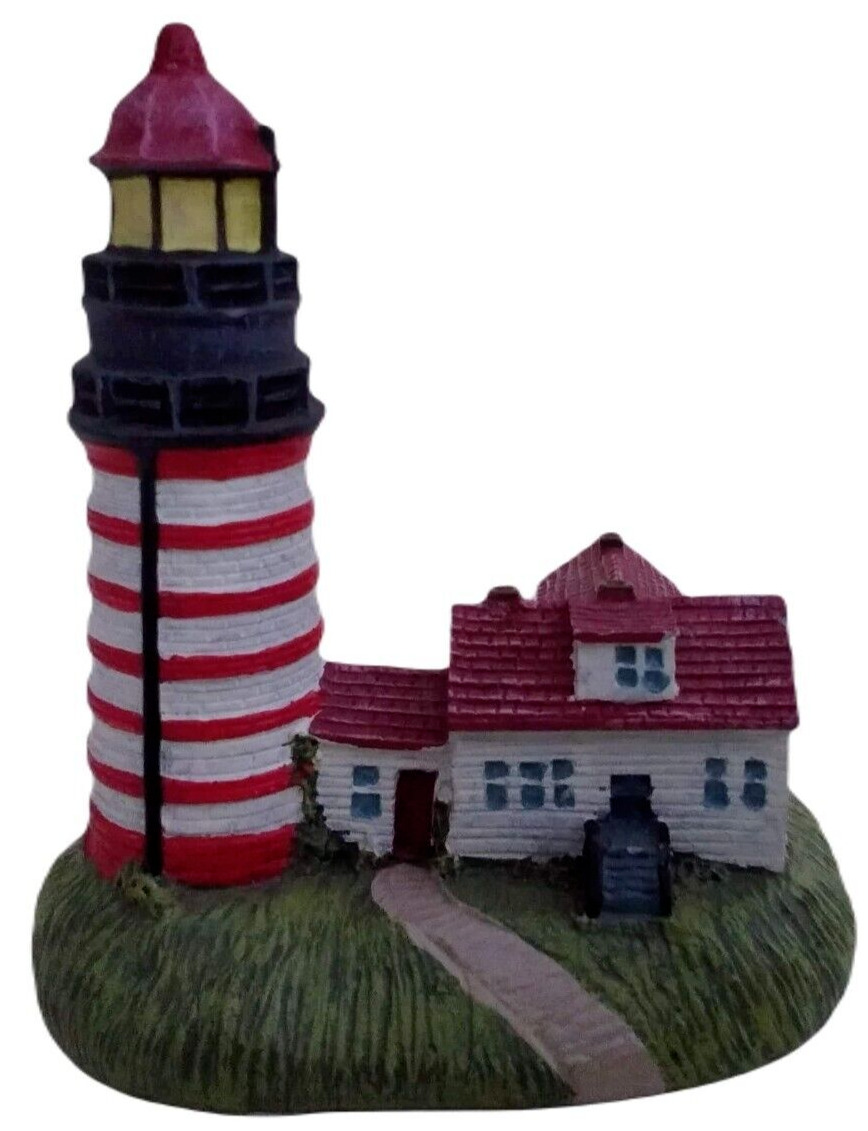 West Quoddy Headlight 009-117 Spoontiques Miniature Village Lighthouse Figurine