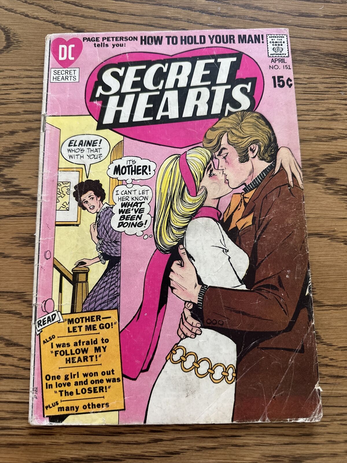 Secret Hearts #151 (DC Comics 1971) How To Hold Your Man Romance VG-