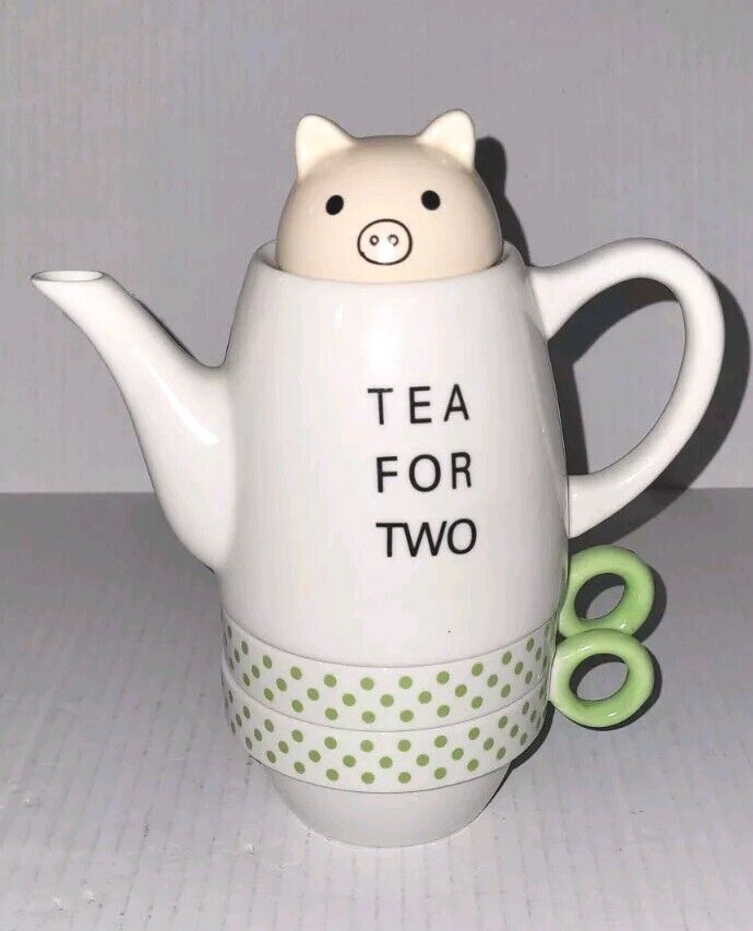 Shinzi Katoh Tea For Two Teapot + Mug Pig