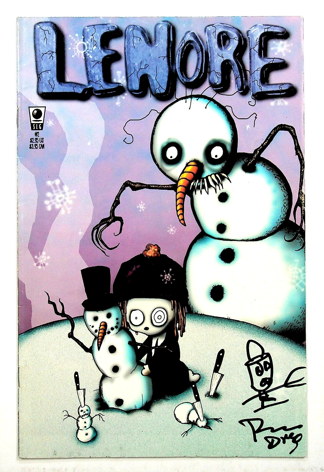 Lenore #2 Signed by Roman Dirge w/ Remark Slave Labor Graphics