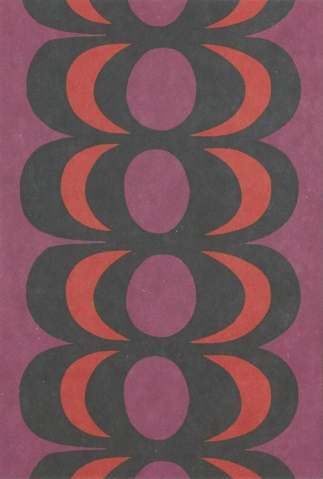 Postcard Maija Isola Marimekko Design: Kaivo, 1964 (Purple) MINT Unused
