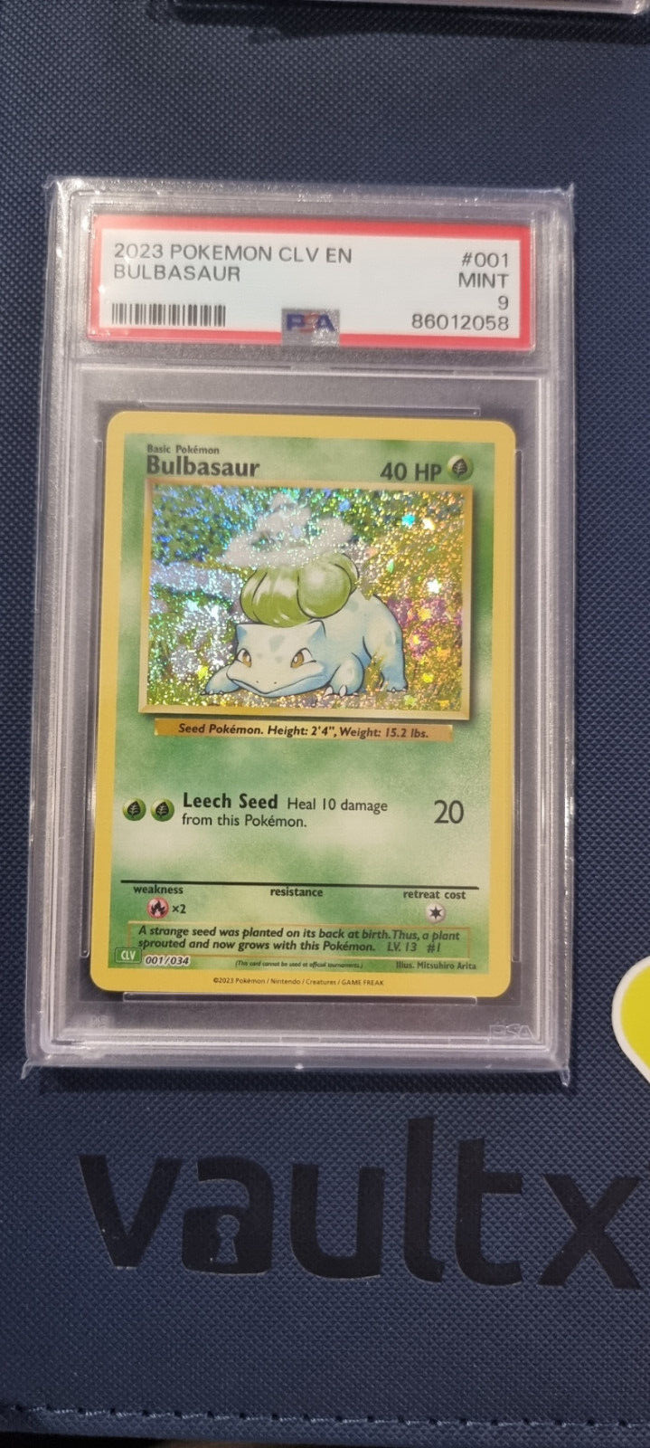 PSA 9 Bulbasaur 001/034 Classic Collection English Holo Graded Pokemon Card
