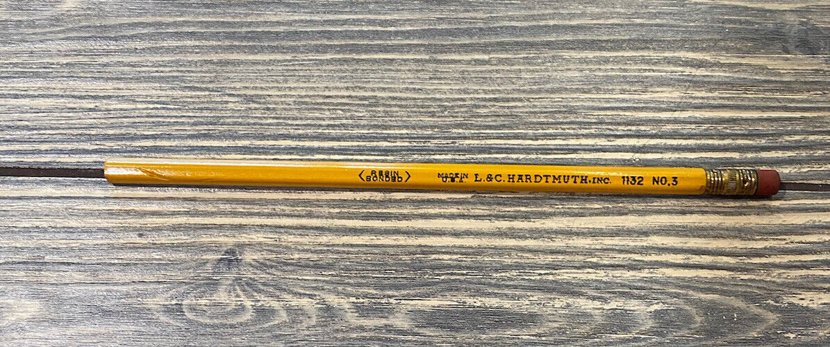 Vintage Yellow Resin Bonded L C Hardtmuth Inc 1132 No 3 Unsharpened Pencil