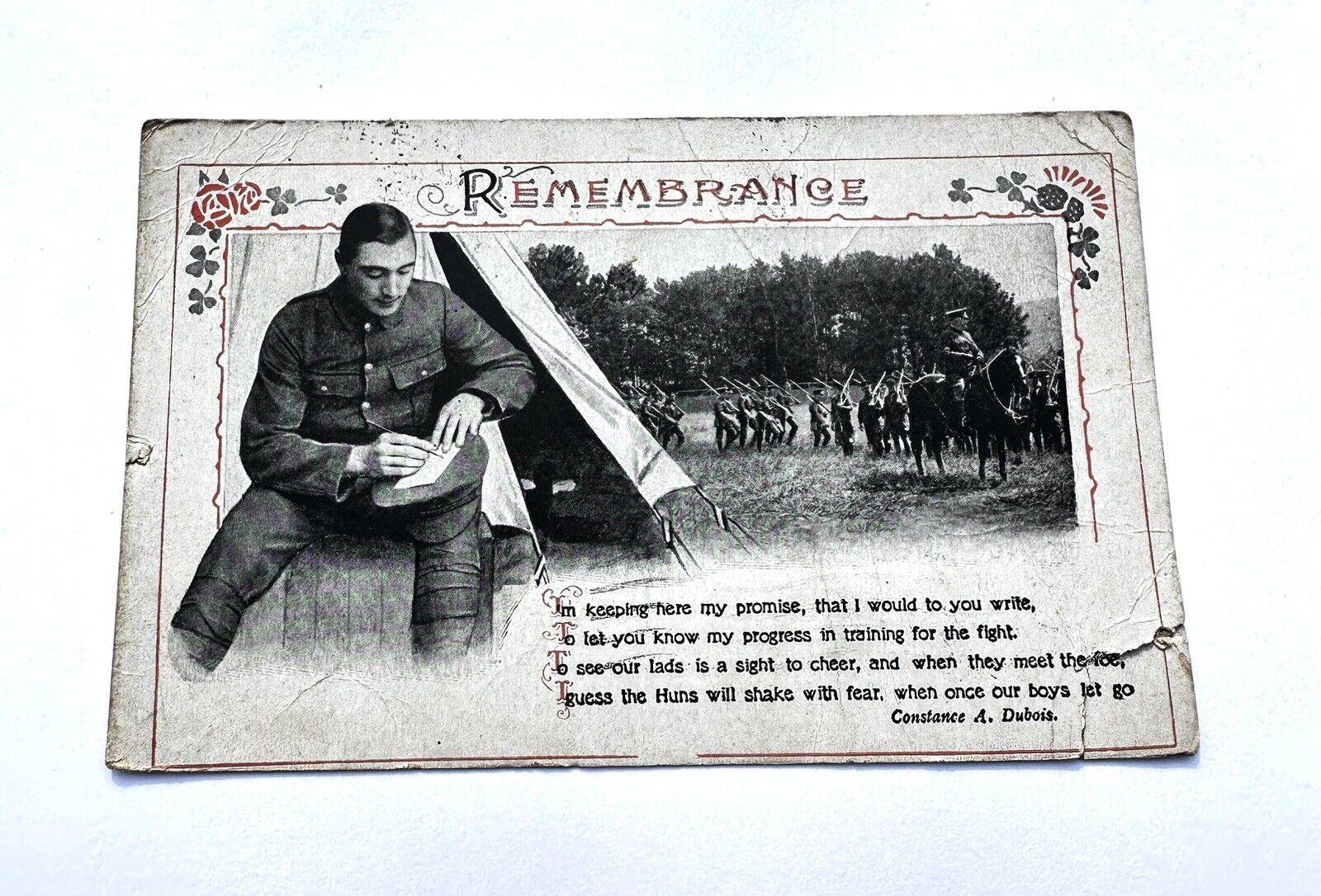 Remembrance Military Postcard 1917 2cent Stamp