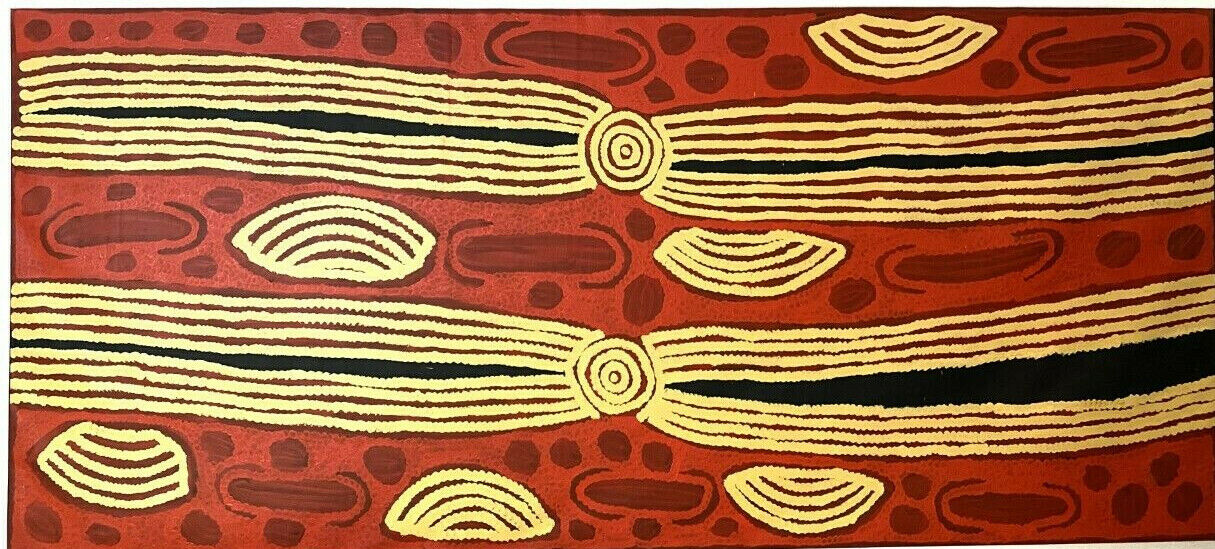 Monumental Aboriginal Art  - Painting by Legendary Artist Ningura Napurrula 