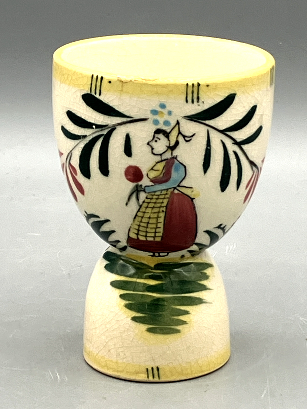 Vintage Ceramic Hand Painted Egg Cup HB-Henriot Lady