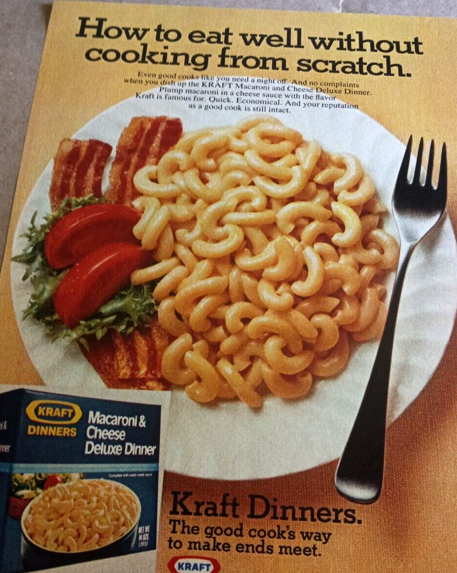 1977 print ad - Kraft Food Macaroni Cheese-eat well without cooking from scratch