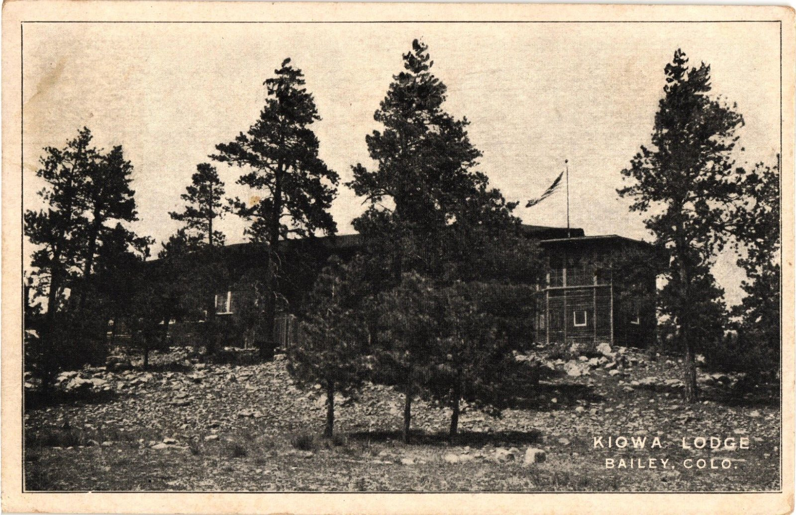 Kiowa Lodge Bailey Colorado Postcard c1910