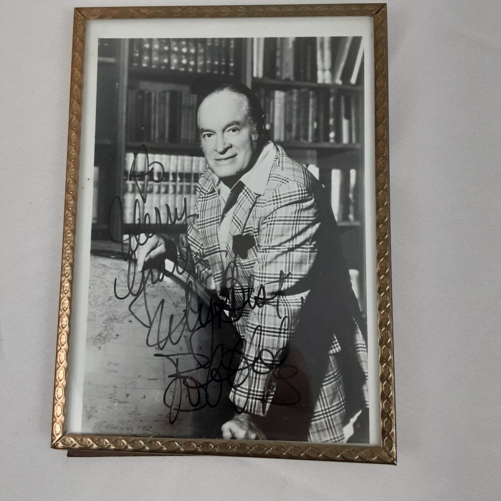 Bob Hope Autographed Photograph Picture Personalized Actor Comedian Framed