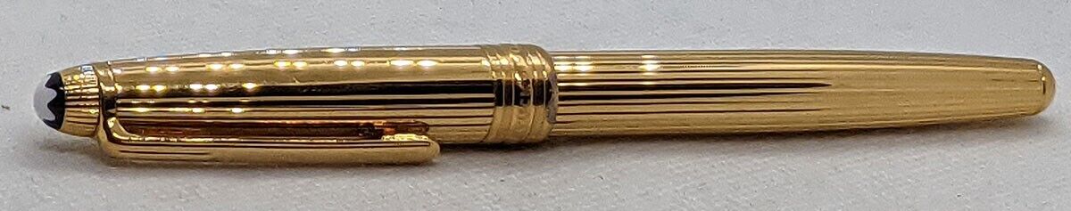 Preowned MONTBLANC Meisterstuck Solitaire Vermeil Fountain Pen With 18K 4810 Tip