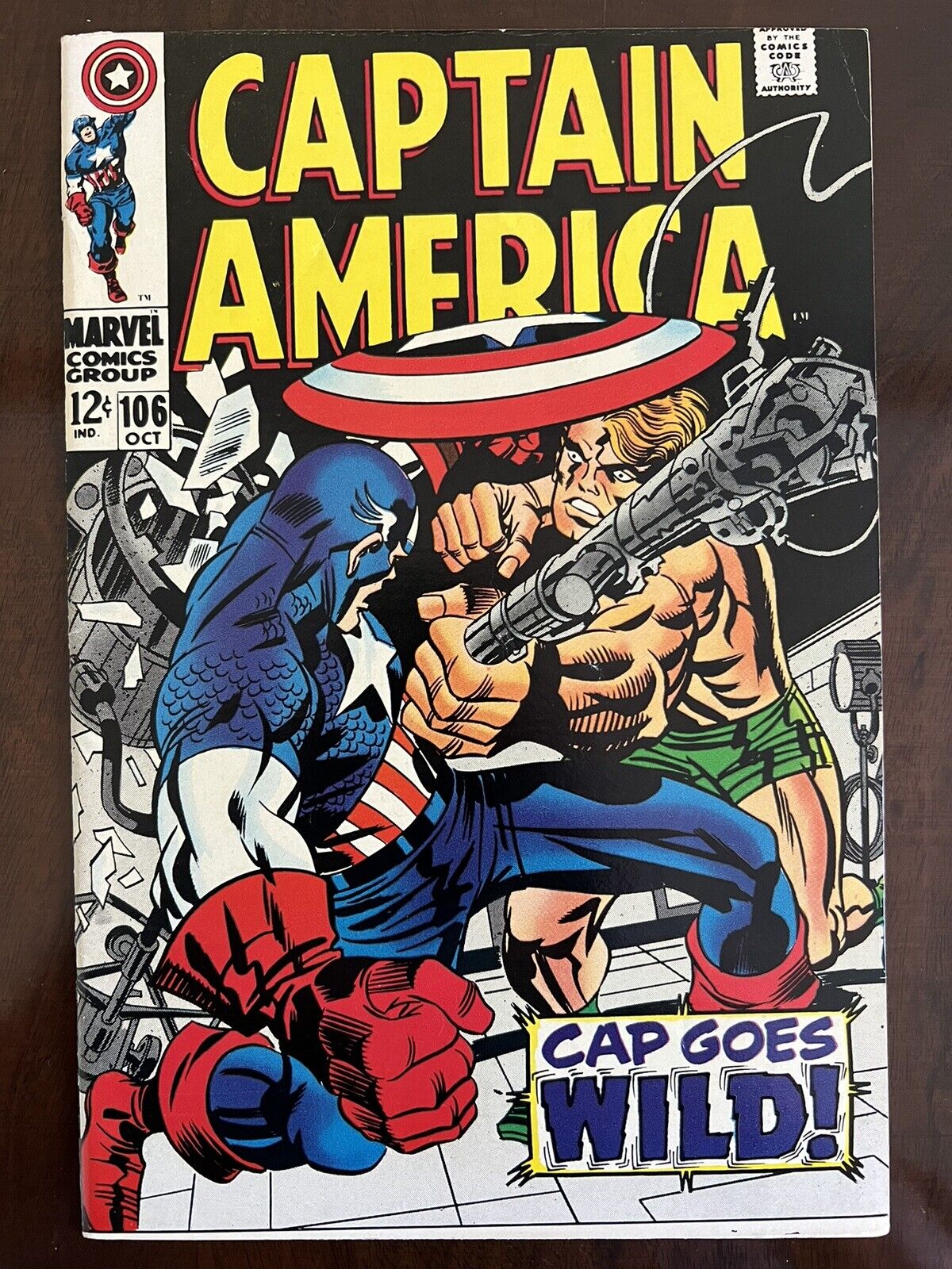 Captain America #106 Marvel 1968 Stan Lee Jack Kirby Art Nice Copy F Condition