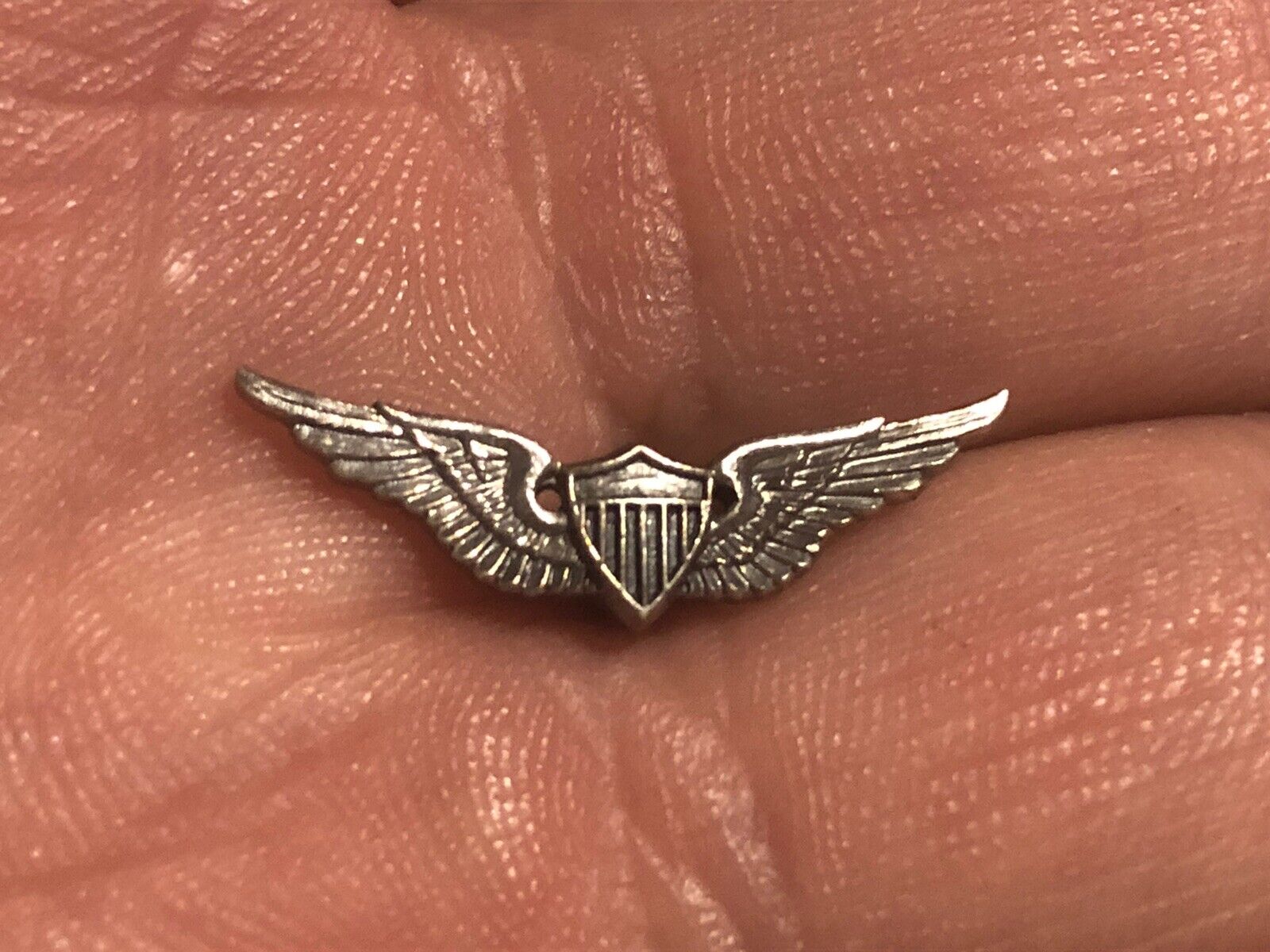 Vintage Sterling Silver US Military Aviator Wings Military Insignia Wing Pin CTO