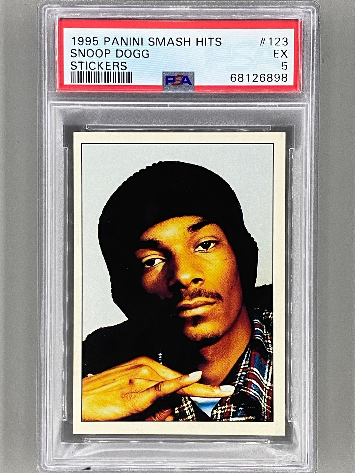 1995 Panini #123 Snoop Dogg Smash Hits Stickers PSA 5 (Music)