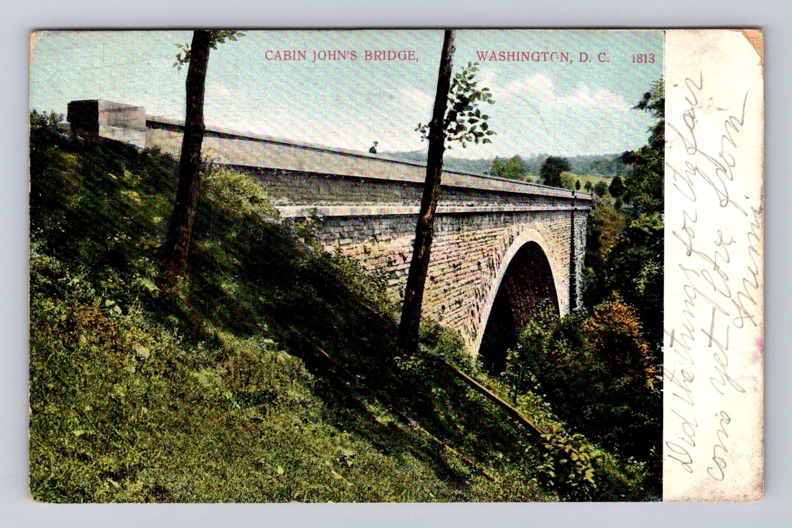 Washington DC, Cabin John's Bridge, Antique, Vintage c1907 Souvenir Postcard