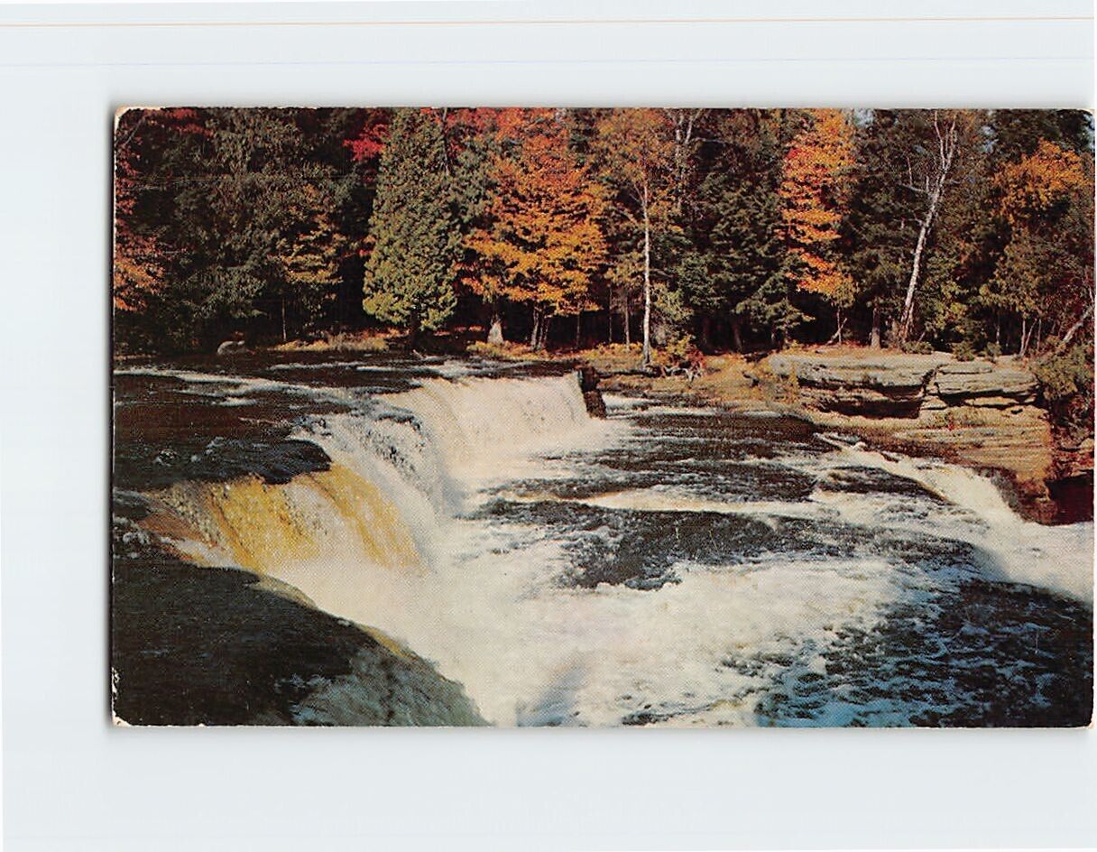 Postcard Lower Tahquamenon Falls Michigan USA