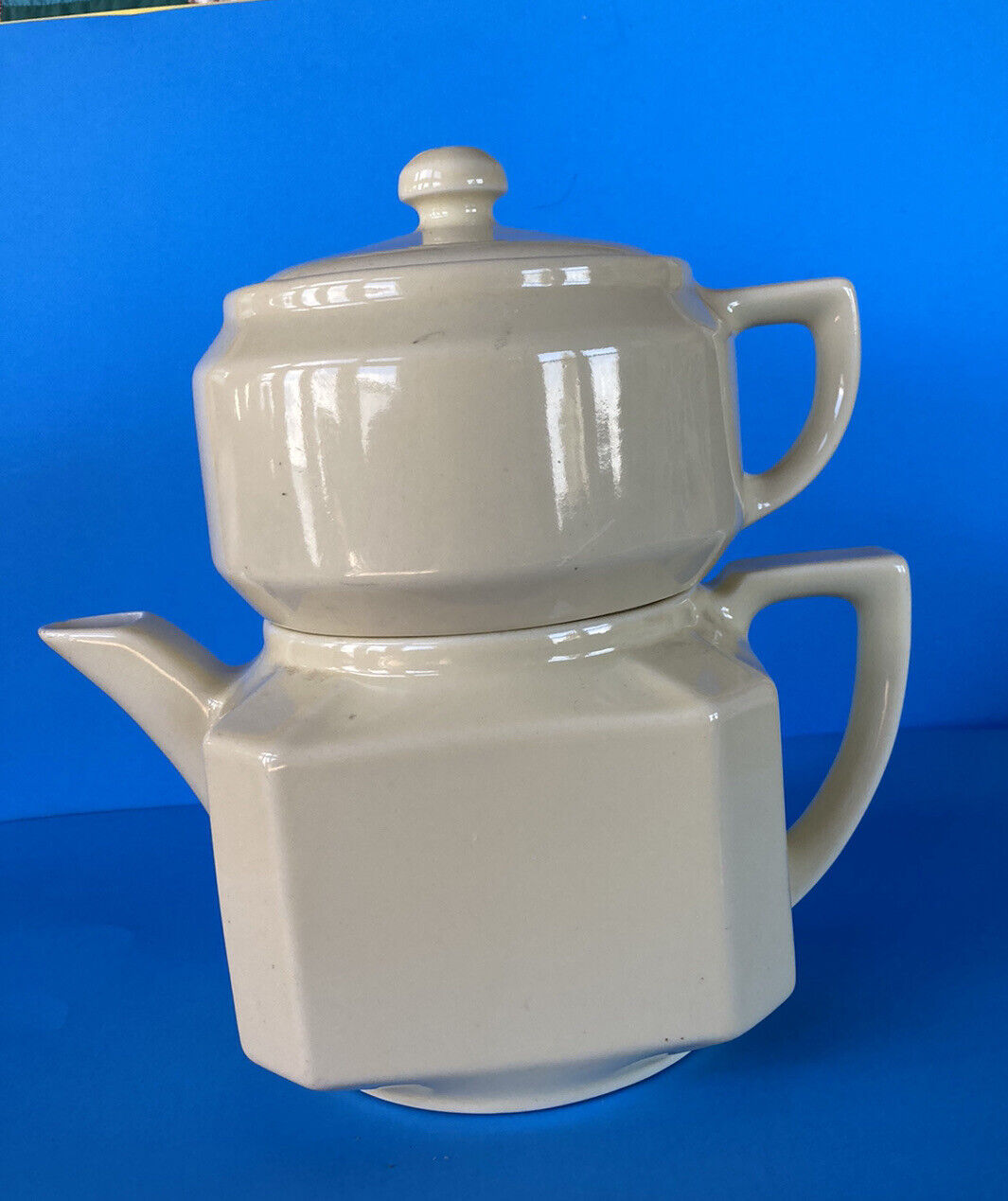 RARE 1920's - 1930's FOLGERS BY COORS PORCELAIN AUTOMATIC DRIP COFFEE MAKERkk12