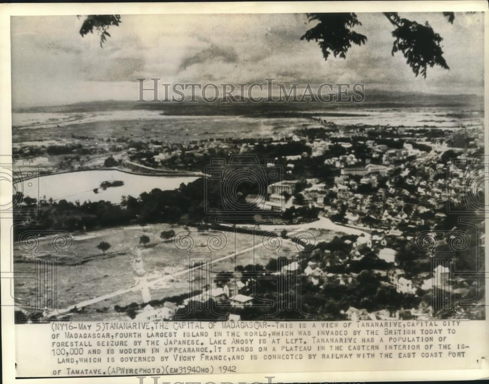 1942 Press Photo Capital City Of Madagascar Tananarive - mjx61387