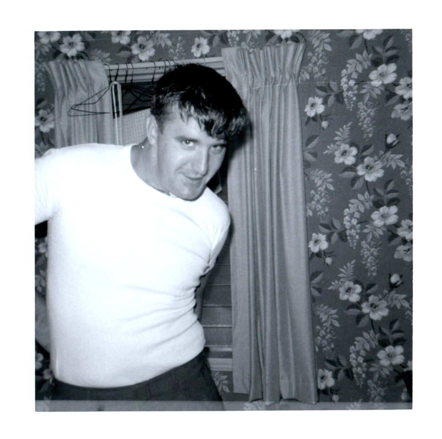 1950s American College Hunk Flirty gay int Vintage Photo Snapshot California