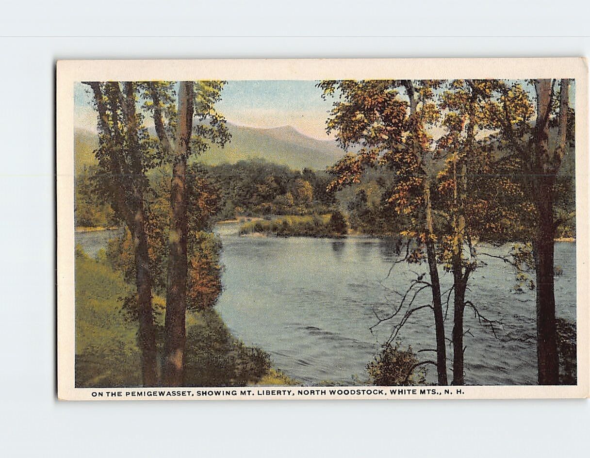 Postcard On The Pemigewasset, Showing Mt. Liberty, White Mts., New Hampshire