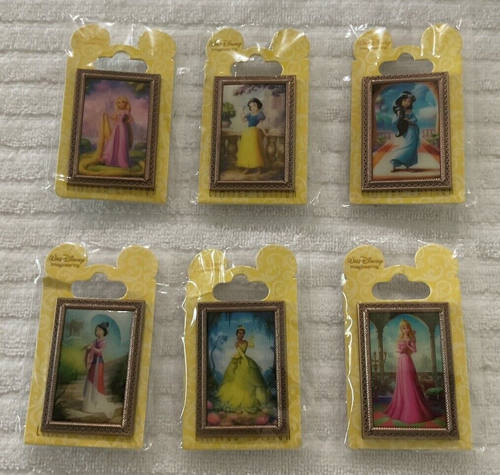 Disney WDI Princess Fairytale Hall Portraits Set Of 6 Cast LE 200 Pins Rapunzel+