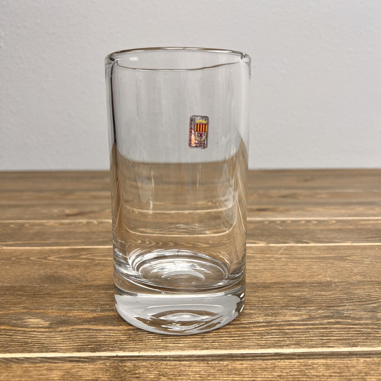 Vintage Rare Viartec Spanish Glass Clear Vase 6” x 3” Spain