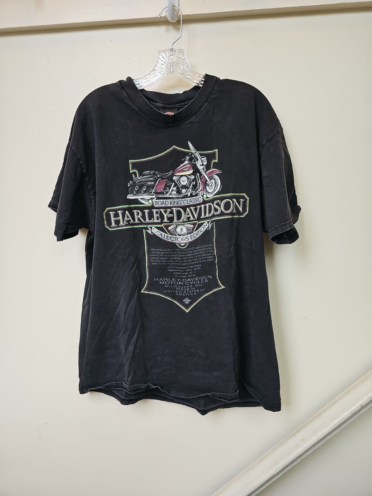 Vintage 1998 Harley Davidson Road King Classic Collectors Edition T-Shirt XL