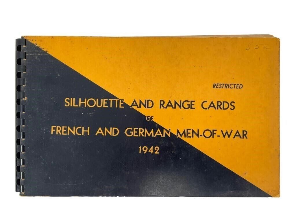 WW2 1942 Original Silhouette and Range Cards Book French German Men of War