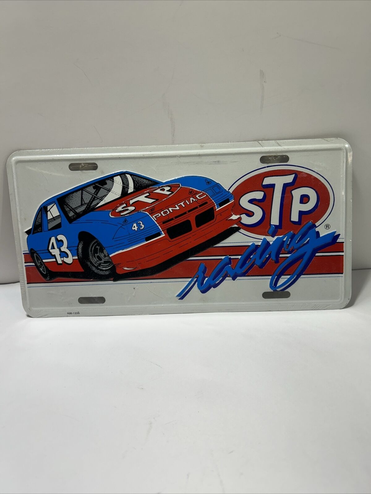 Vintage looking STP Racing Team 43 License Plate  1981