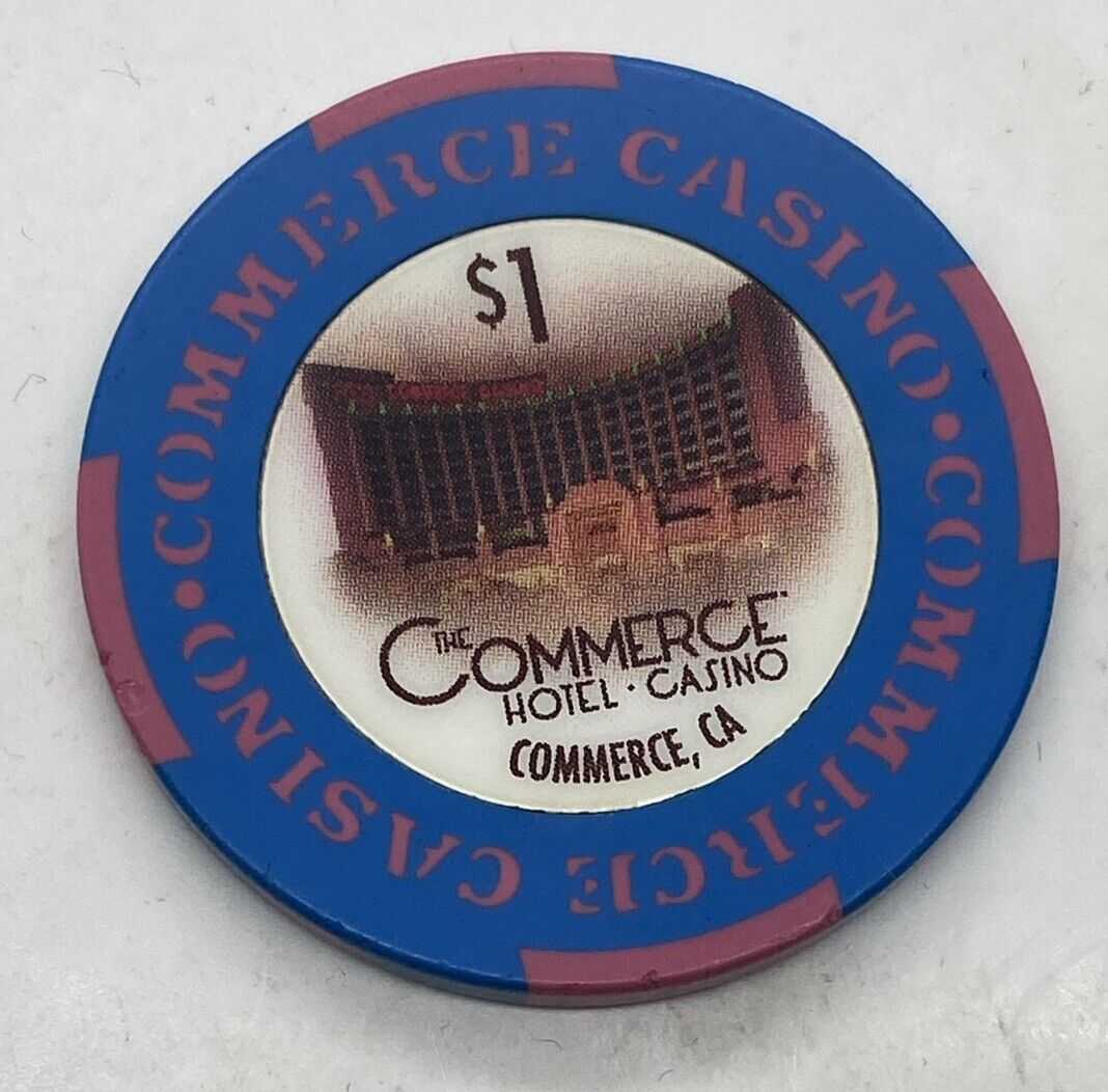 $1 Commerce Casino Chip - Hotel - Bud Jones - Commerce, California CA