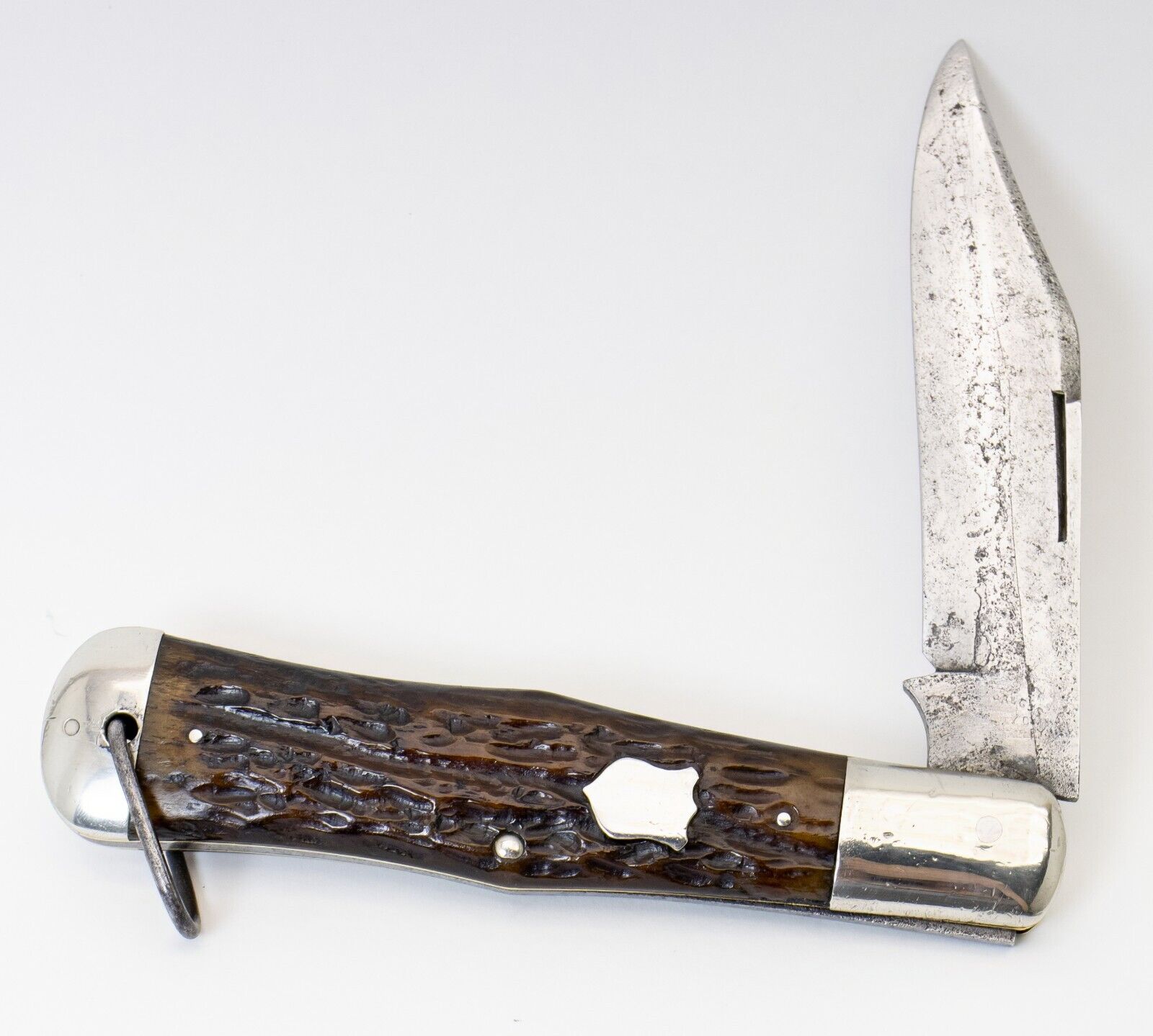 Rare Cattaraugus 12819 Jigged Bone King of the Woods Coke Bottle Pocket Knife