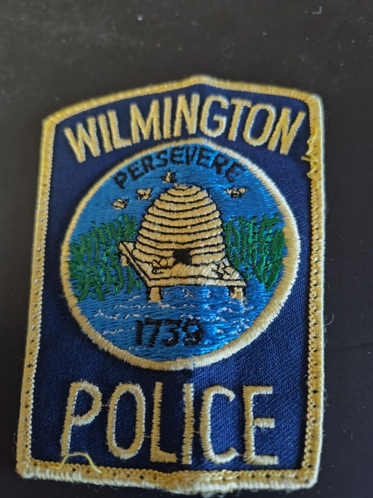Vintage Wilmington Police North Carolina NC Patch Old Style Sewn 4 1/2 Inches 