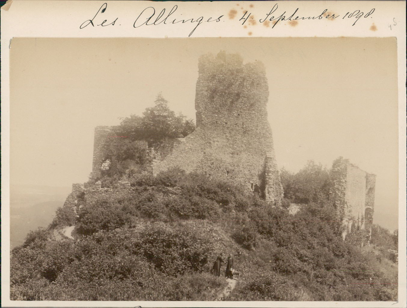 France, Thonon les Bains (Haute Savoie). Les Allinges. Ruins of Château Vintag