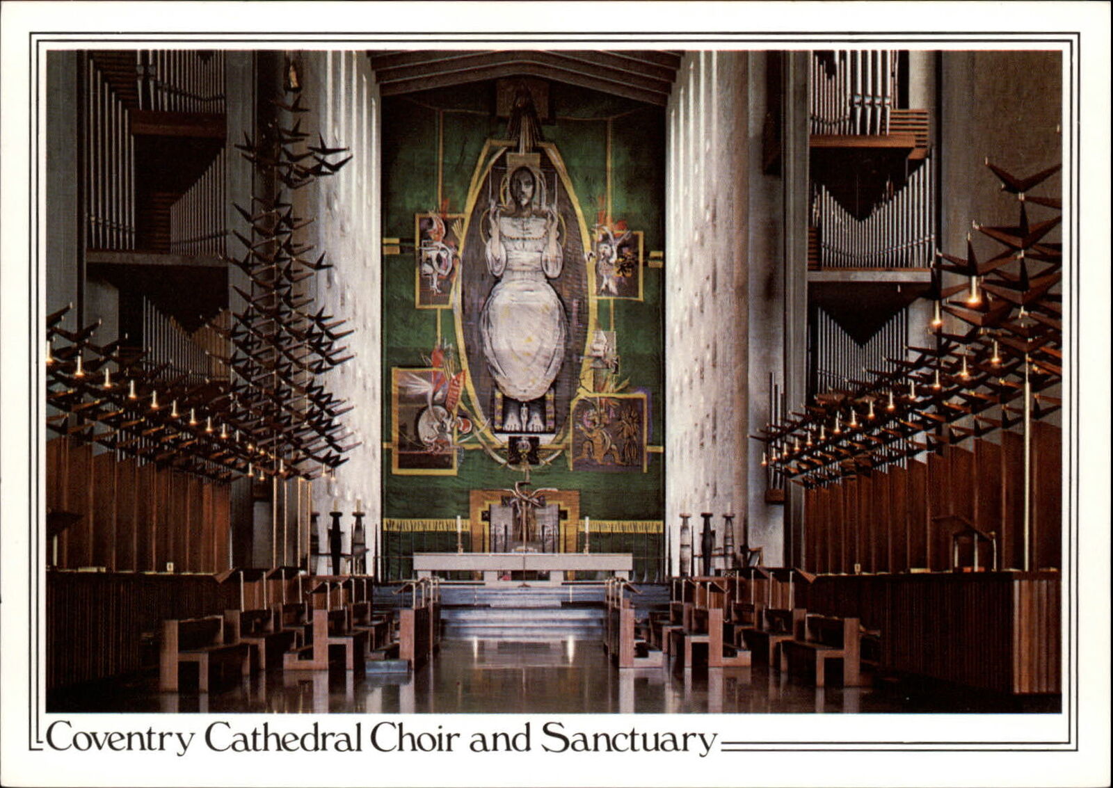 England Coventry Cathedral Choir and Sanctuary ~ postcard sku085