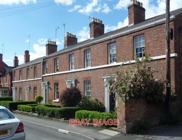 PHOTO  39-47 WHITEHALL STREET SHREWSBURY FIVE HOUSES DATED C1840. A LARGER GROUP