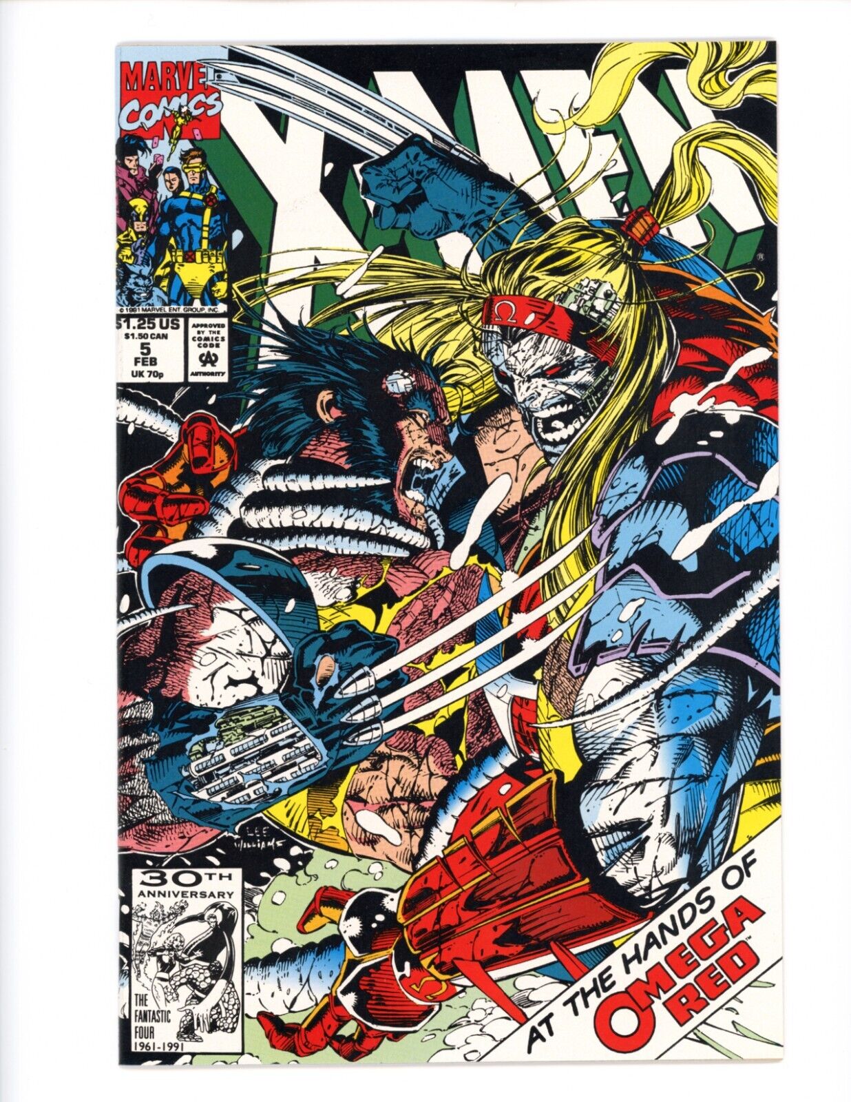 X-Men #5 Marvel 1992 1st full cover appearance of Omega Red