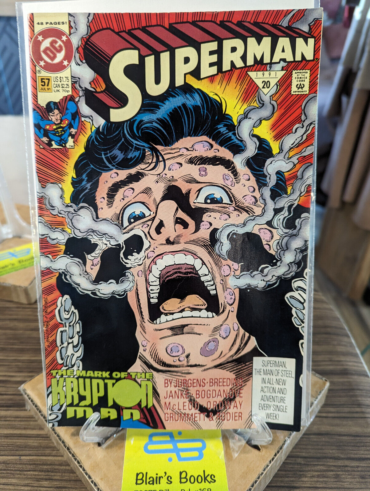 Vintage DC\'s SUPERMAN #57  [1991] VF; First Appearance Eradicator (Anthropoid)