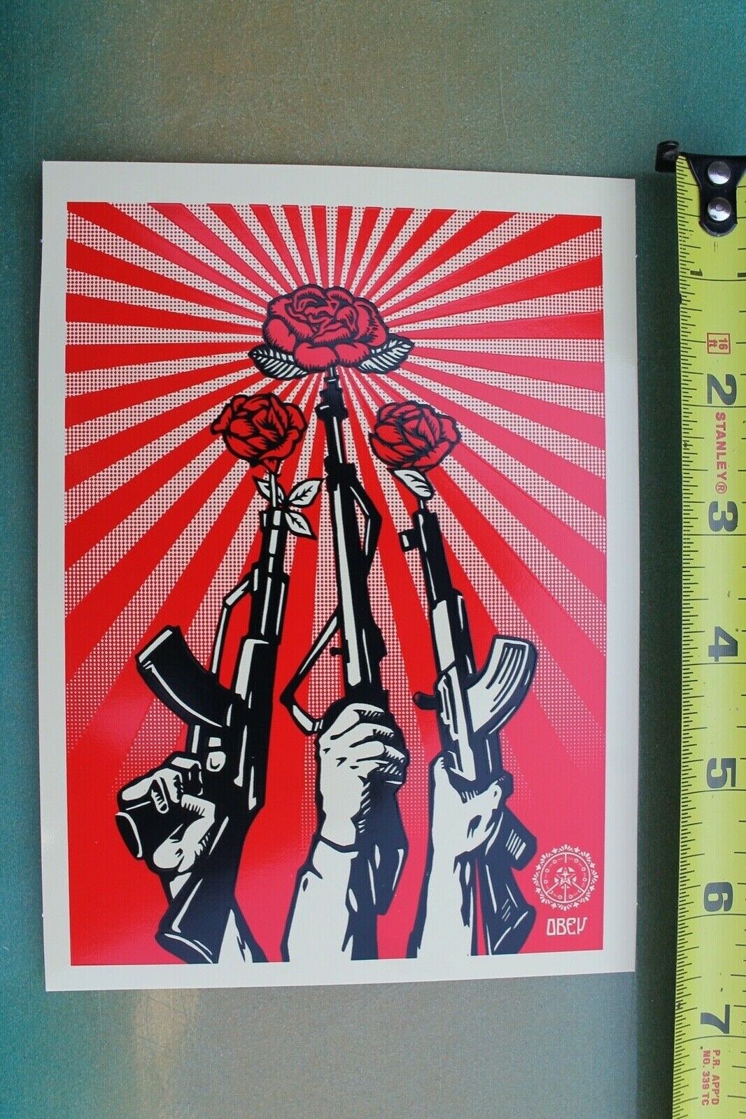 OBEY Shepard Fairey Guns Roses War Peace OG Propaganda Art Skateboarding STICKER
