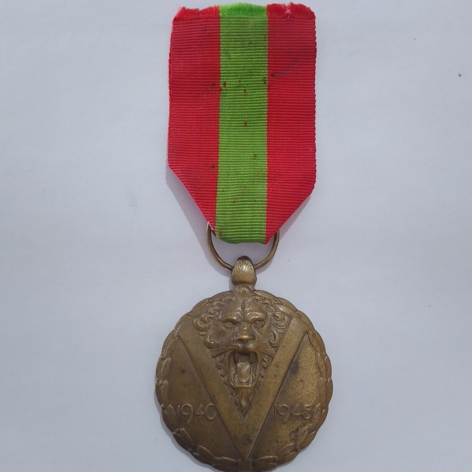 Belguim War Bronze Commemorative Medal Herinnerings Van Den Oorlog 1940-1945