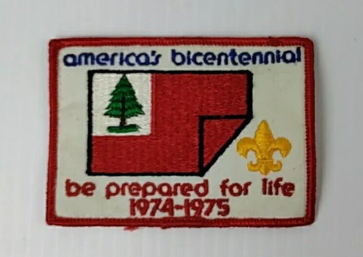 BSA PATCH 1975-1977  AMERICA\'S BICENTENNIAL BE PREPARED FOR LIFE  BOY SCOUTS